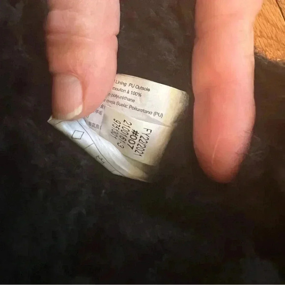 girls kids 3 black gray 100% shearling wool inside boots booties Costco - Picture 6 of 12